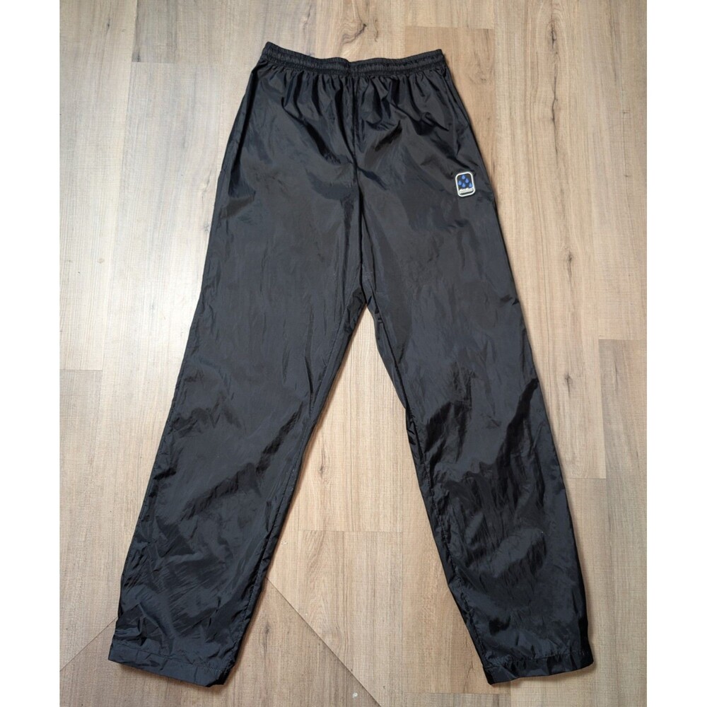 Eddie Bauer Vintage Size M Waterproof Rain Pants Black Hiking Wind Overpants